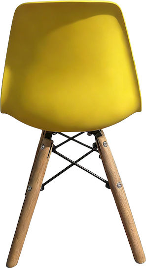 Rosene Стол За Трапезария От Полипропилен Жълто/Естествен 31x39x55см