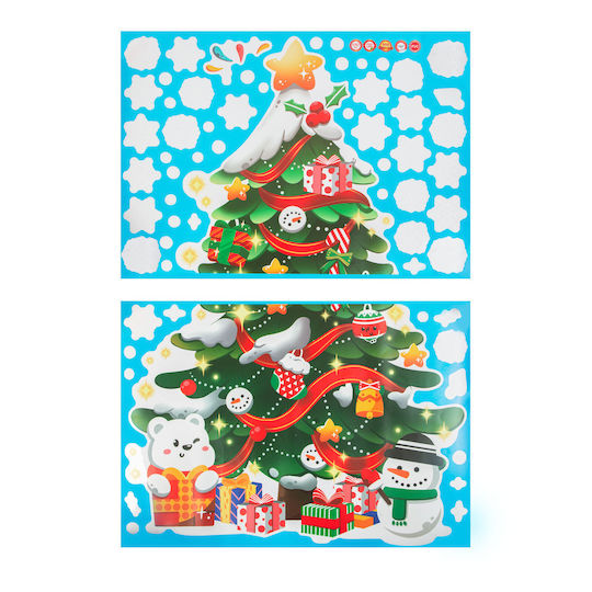 Christmas Tree Sticker 62 X 70 Cm Wall Door Window Adhesive Festive Pvc Decor