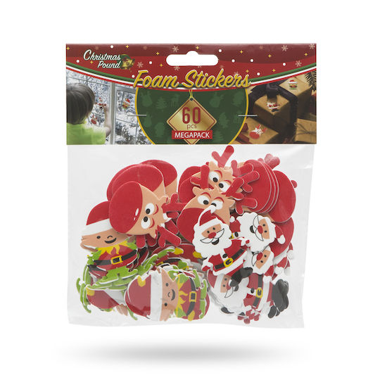 Autocolante Din Spumă De Crăciun 5 Cm Moș Crăciun Elfi Reni Decorațiuni Cadouri Ferestre