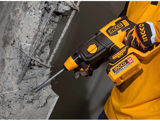 Ingco Rotary Hammer Excavator Battery 20V 2x4Ah with SDS Plus Socket CRHLI262085E