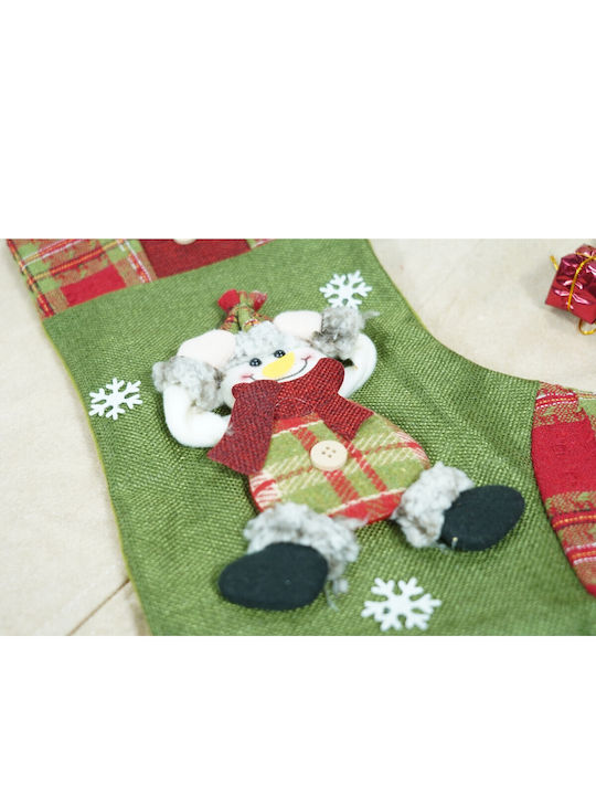 Ciorap Decorativ De Crăciun Cu Elf M30xL20cm Verde