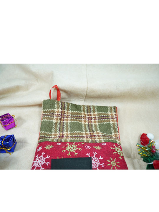 Ciorap Decorativ De Crăciun M40xL20cm Roșu