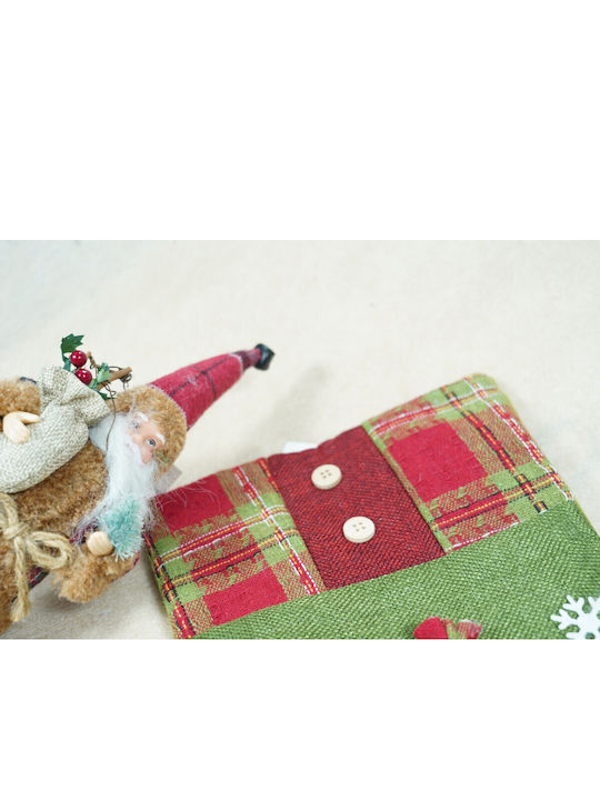 Ciorap Decorativ De Crăciun Cu Elf M30xL20cm Verde