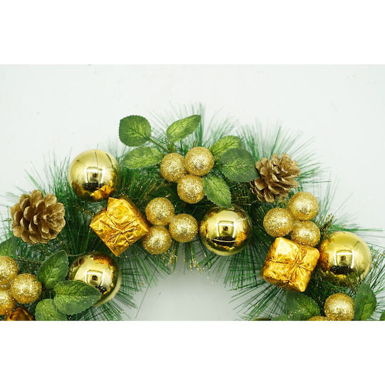 Alista Home Christmas Decorative Plastic Wreath with Diameter 35cm Green