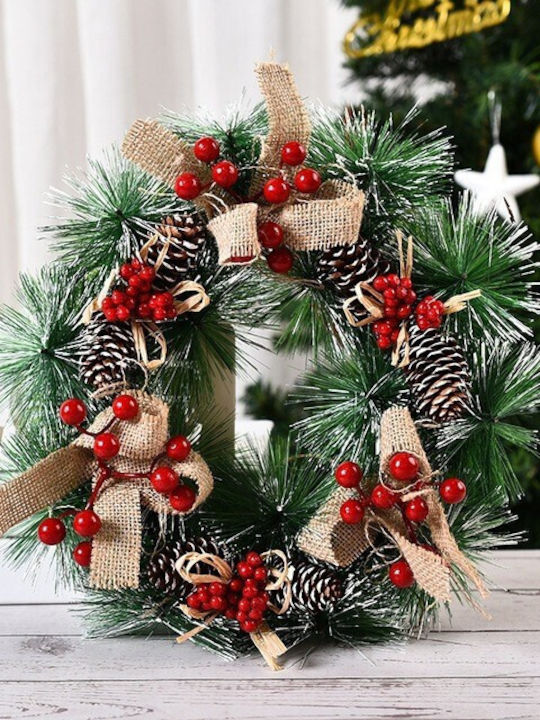 Alista Home Weihnachtsdekoration Kunststoffkranz mit einem Durchmesser von 32cm Grün