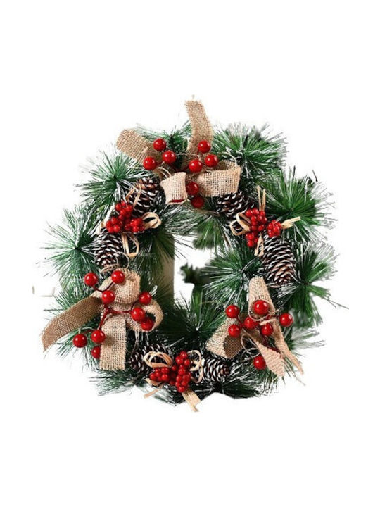 Alista Home Weihnachtsdekoration Kunststoffkranz mit einem Durchmesser von 32cm Grün