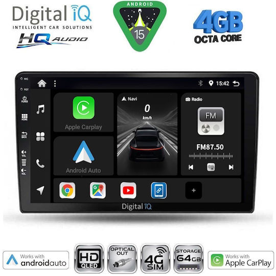 Digital IQ Ηχοσύστημα Αυτοκινήτου για Renault Logan Dacia Duster / Logan / Sandero 2006-2012 (Bluetooth/USB/WiFi/GPS/Apple-Carplay/Android-Auto) με Οθόνη Αφής 9"