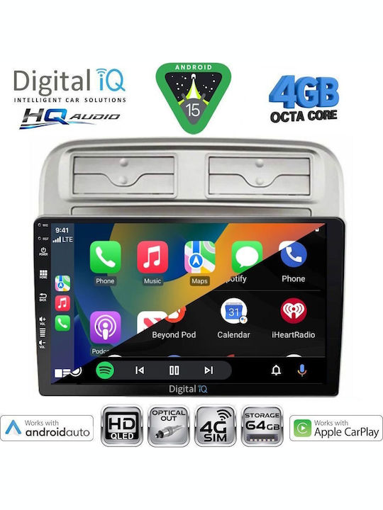 Digital IQ Car Audio System for Fiat Grande Punto 2005-2012 Bluetooth USB WiFi GPS Apple CarPlay Android Auto with 9" Touch Screen