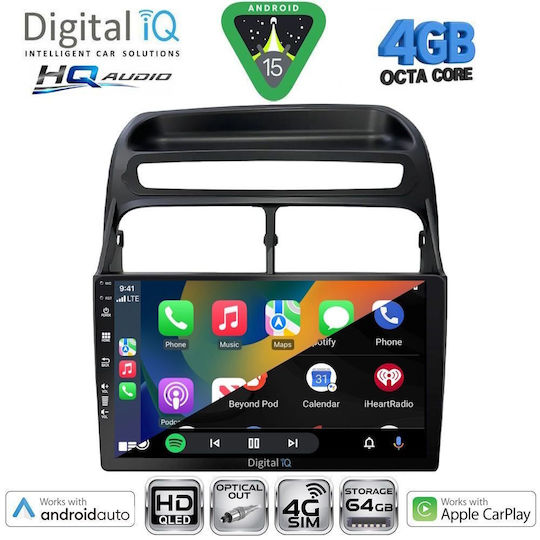 Digital IQ Car Audio System for Fiat Linea 2007-2011 Bluetooth USB WiFi GPS Apple CarPlay Android Auto with 9" Touch Screen