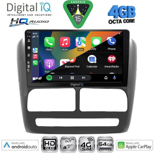 Digital IQ Ηχοσύστημα Αυτοκινήτου για Fiat Doblo 2010-2015 (Bluetooth/USB/WiFi/GPS/Apple-Carplay/Android-Auto) με Οθόνη Αφής 9"