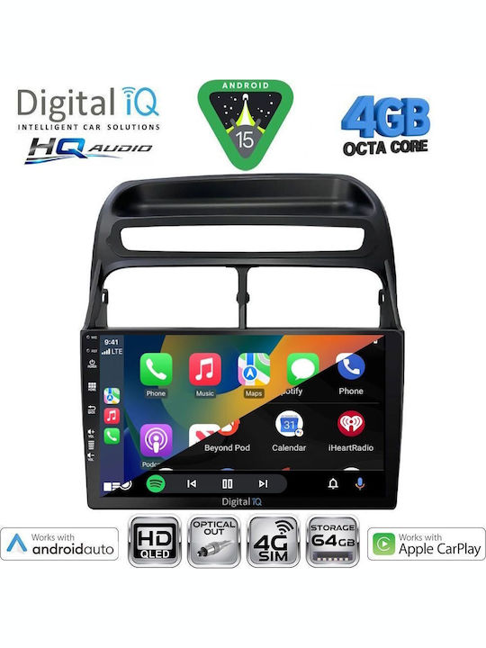 Digital IQ Car Audio System for Fiat 500 2007-2015 Bluetooth USB WiFi GPS Apple CarPlay Android Auto with 9" Touch Screen