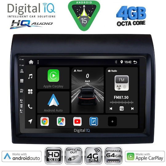 Digital IQ Ηχοσύστημα Αυτοκινήτου για Fiat Ducato 2006-2011 (Bluetooth/USB/WiFi/GPS/Apple-Carplay/Android-Auto) με Οθόνη Αφής 9"