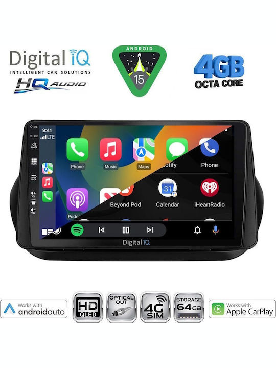 Digital IQ Car Audio System for Fiat Ducato 2006-2011 Bluetooth USB WiFi GPS Apple CarPlay Android Auto with 9" Touch Screen