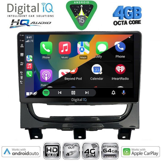 Digital IQ Car Audio System for Fiat Strada 2012-2020 Bluetooth USB WiFi GPS Apple CarPlay Android Auto with 9" Touch Screen