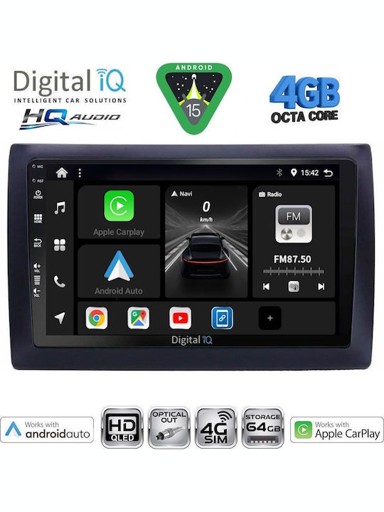 Digital IQ Car Audio System for Fiat Freemont 2008-2020 Bluetooth USB WiFi GPS Apple CarPlay Android Auto with 9" Touch Screen