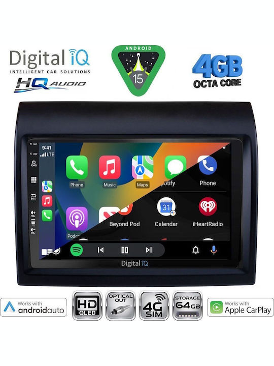 Digital IQ Car Audio System for Peugeot Boxer Fiat Ducato Citroen Jumper 2011-2021 Bluetooth USB WiFi GPS Apple CarPlay Android Auto with 9" Touch Screen