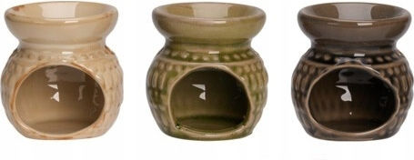 Ceramic Oil Burner Set 3 Essential Oil Scents 1 Tealight