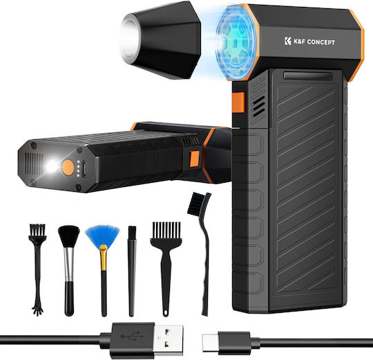 Kandf Concept Suflantă de Aer Electrică 3 Trepte de Viteză Vârf Magnetic Iluminare Led Portabilă 6000 Mah