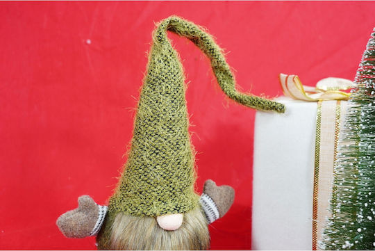 Weihnachtsfigur Elf Alista Home Grün Braune Textil 56 cm