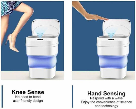 SIKS Mülleimer Kunststoff mit Sensor Weiß 20,5cm