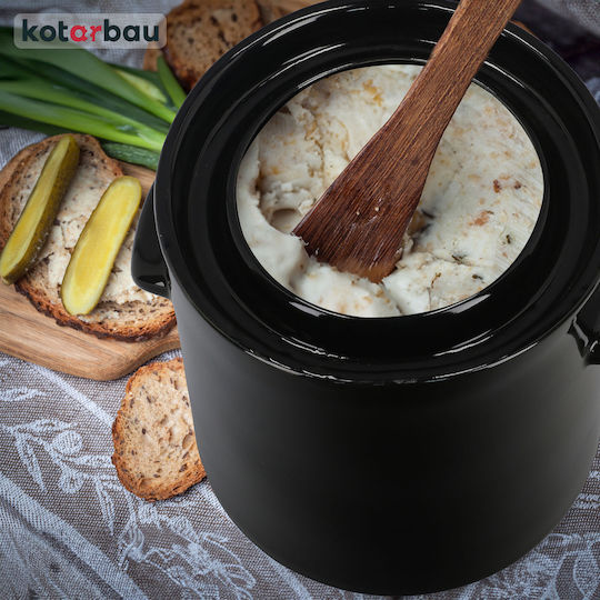 Kotarbau Βάζο Γενικής Χρήσης με Καπάκι Κεραμικό Μπεζ 10000ml