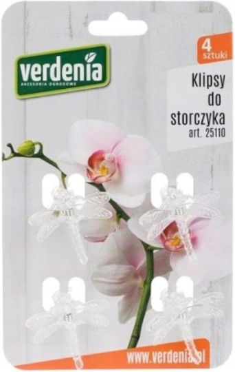 Transparent Dragonfly Clips Orchids 4 Pieces