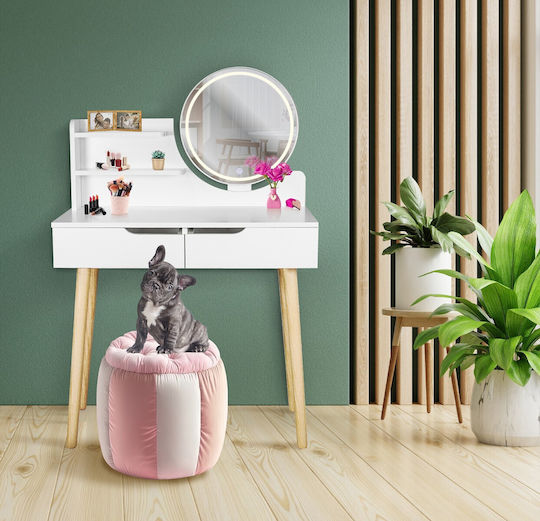 Jumi Makeup Mirror Handheld with Light White