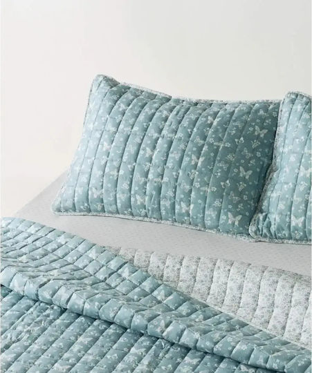 Kentia Evanthia Module Paturi & Cuverturi Pat Superdublu Microfibra Verde Mentă 220x240cm 3 Număr Bucăți