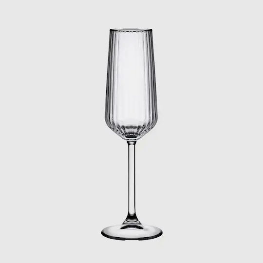 Yuk Lines Set Champagne White Wine Water Glass Goblet 230ml CTC476 6 Pieces
