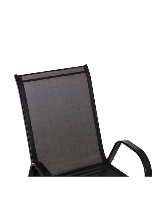 Garten- und Outdoor-Möbelsets Adam 5 Stück Schwarz
