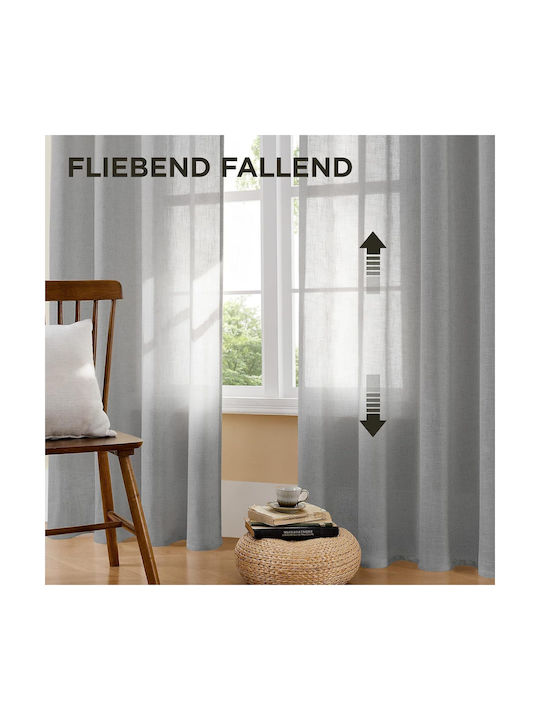 Joydeco Joydeco Verdunkelungsvorhänge mit Grommets Grau 140x260cm