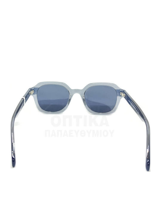 Benetton Unisex Sunglasses with Gray Frame and Blue Polarized Lens