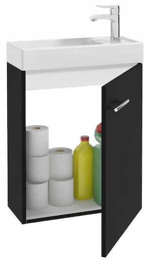 Deftrans Πάγκος με Νιπτήρα Μ50xΒ23xΥ70cm Black