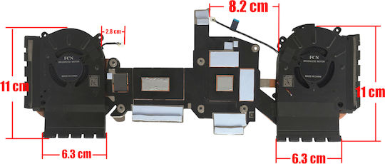 Ανεμιστηράκι Laptop Cpu Gpu Cooling Fan Heatsink Dell Alienware 2025 Aurora 16 16x 066w40 Cn-066w40 0vw2f2 Us2 0vw2f2 Vw2f2 234323432 460.0v90m.0021 0b 0063427 4pin Κωδ.81752