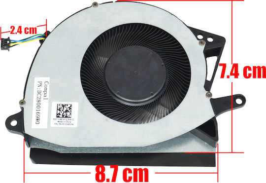 Desktop CPU Cooling Fan Lenovo Yoga AIO 9 32IRH8 F0HH F0HJ AIO 32ILL10 F0HX F0HY 5F10X63234 8510 EFS-09C12D-AP02 DC2800169W0 Right Fan 4pin Code 81727