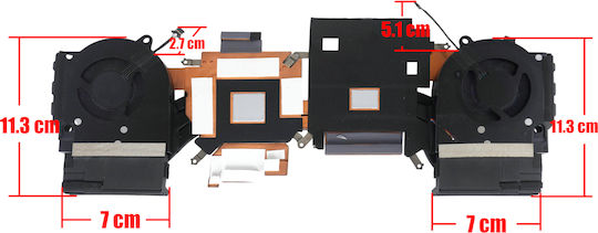 Laptop Fan CPU GPU Cooling Fan Heatsink Dell G15 5520 5521 5525 2022 060xk7 0xf50c Xf50c 60xk7 Cn-060xk7 At3lp001zsl At3lq001zsl 71s1-c180 71s1-c190 Eg75071s1-c180-s9a Eg75071s1-c190-s9a 4pin Code 81748