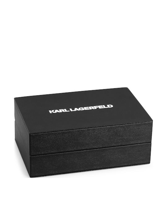 Karl Lagerfeld Γυναικείο Ρολόι 35mm Μπαταρίας με Ασημί Μεταλλικό Μπρασελέ