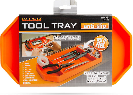 Rubber Tool Tray Compartments Bit Holder 27 Cm Non-slip Workshop Organizer