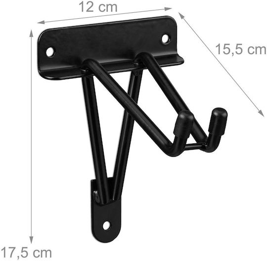 Set 2 Metal Tool Hooks Relaxdays Garage 30x10cm