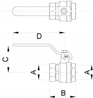 Ball Valve 1 Inch F F Gland Handle