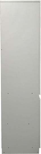Merzia Τρίφυλλη Ντουλάπα Λευκό 120x46.5x183cm