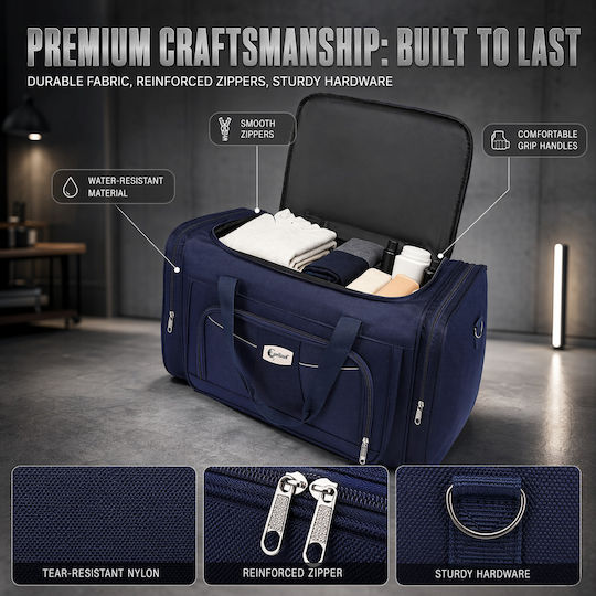 Cardinal Sack Voyage 52lt Navy Blue Fabric L60xW28xH32cm