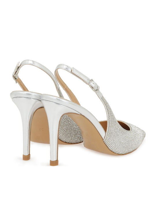 Heels with High Silver Heel