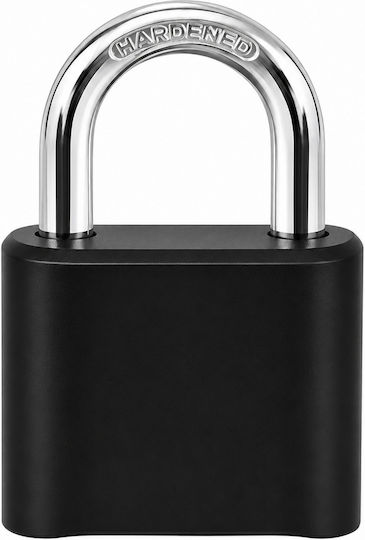 Steel Padlock Brass Combination 24mm Black