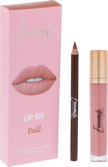 Emmanouela Cosmetics Makeup Set for the Lips Doll 2pcs