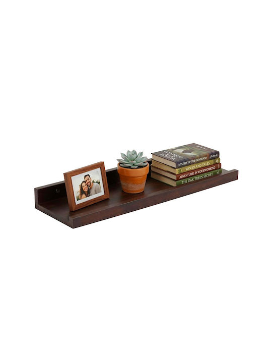 Wall Shelf Dark Walnut 50x15x5cm