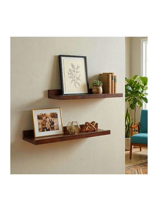 Wall Shelf Dark Walnut 50x15x5cm