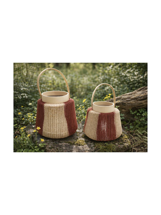 keleman Beige Rope Lantern 18x18x18cm