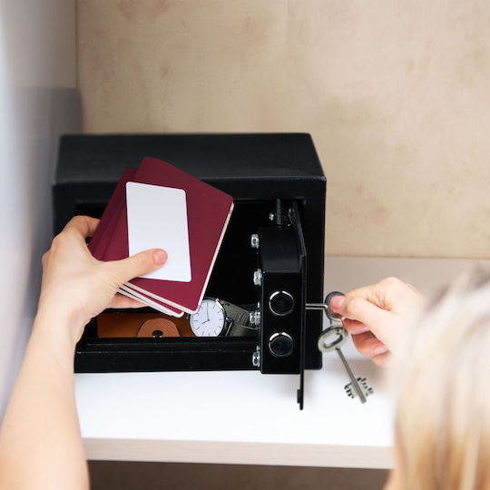 Relaxdays Safe with Key L17xW23xH17cm Weight 3.7kg