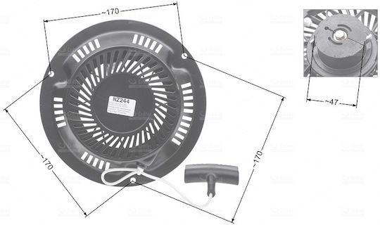 Starter Zugseil Nac T375 T475 S510 W510 Einhell Benzin Rasenmäher